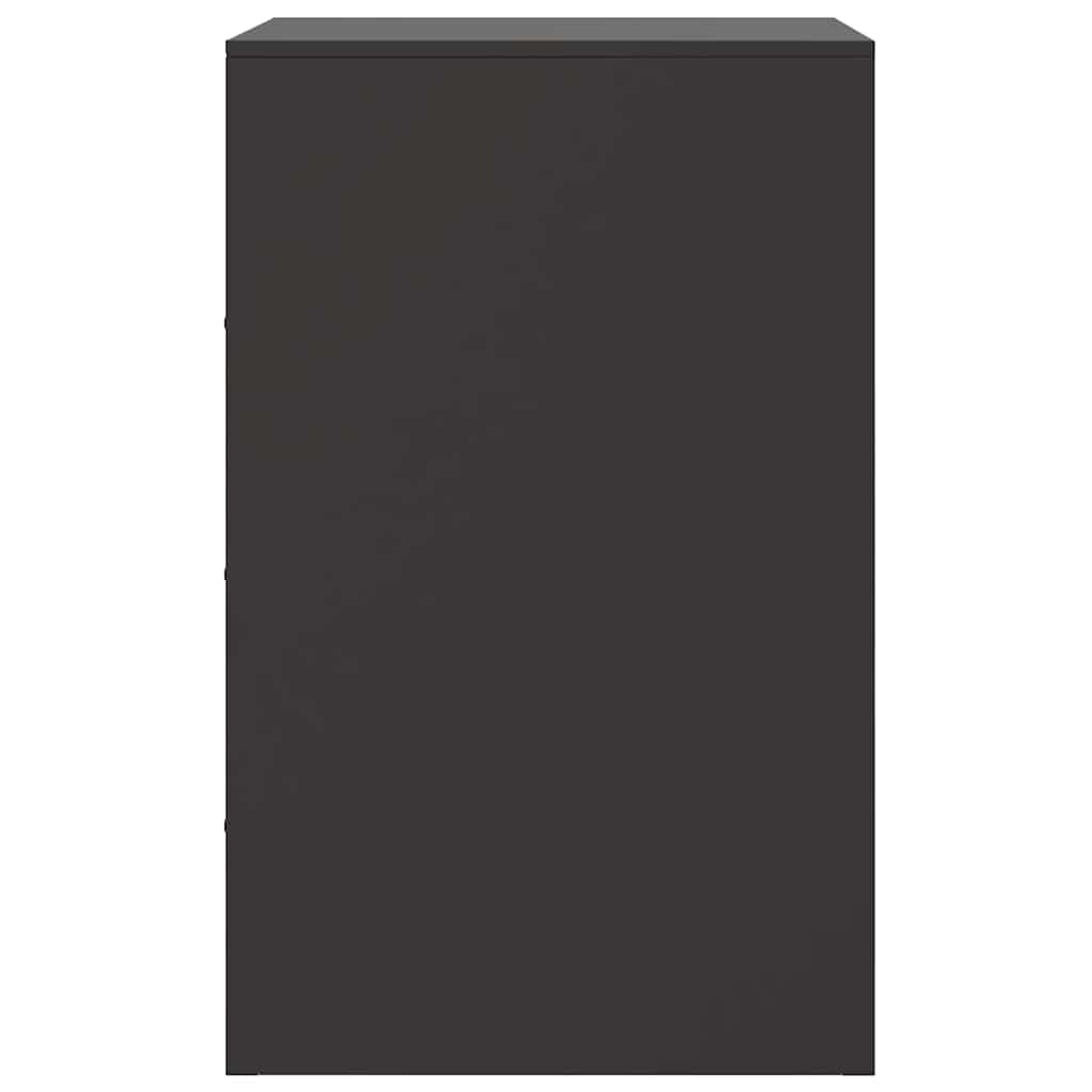 Nachttische 2 Stk. Schwarz 34,5x39x62 cm Stahl
